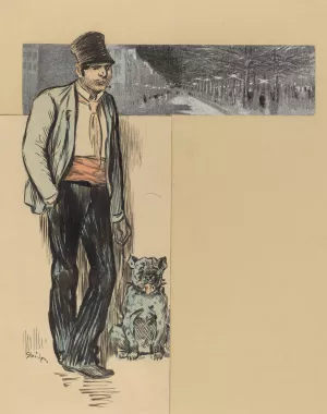 To The Village by Theophile Alexandre Steinlen Oil Painting
