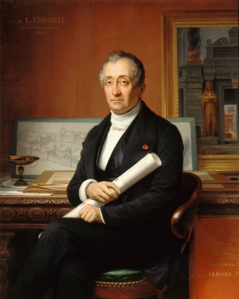 Louis Visconti  by Theophile Auguste Vauchelet - Hand-Painted Oil Painting Reproduction