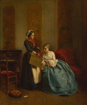 The present by Theophile Duverger Oil Painting