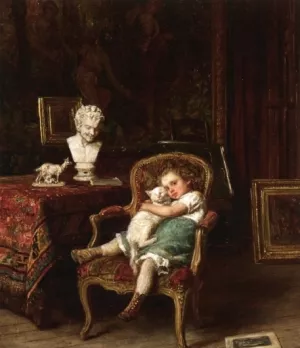 Best Friends by Theophile-Emmanuel Duverger - Oil Painting Reproduction