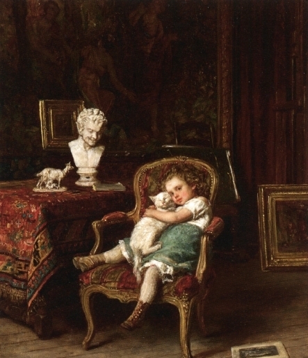 Main Product Photo of Best Friends Painting by Theophile-Emmanuel Duverger
