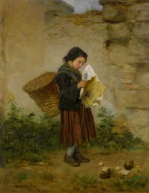Les Titres du Jour by Theophile-Emmanuel Duverger Oil Painting