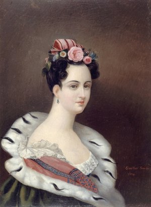 Portrait de femme by Theophile Gautier Oil Painting