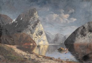 In the fjord by Therese Fuchs Oil Painting