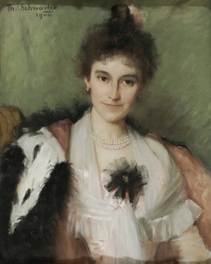 Amelia Eliza van Leeuwen by Therese Schwartze Oil Painting
