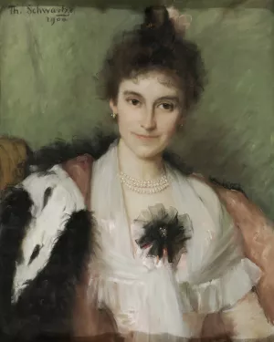 Amelia Eliza van Leeuwen by Therese Schwartze Oil Painting