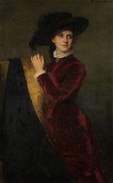 Catharina Josephina den Tex-Biben  by Therese Schwartze - Hand-Painted Oil Painting Reproduction