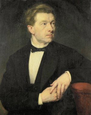 Dr J L Dusseau by Therese Schwartze Oil Painting