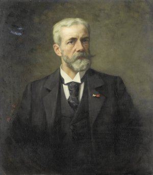 Frederik Daniel Otto Obreen by Therese Schwartze Oil Painting