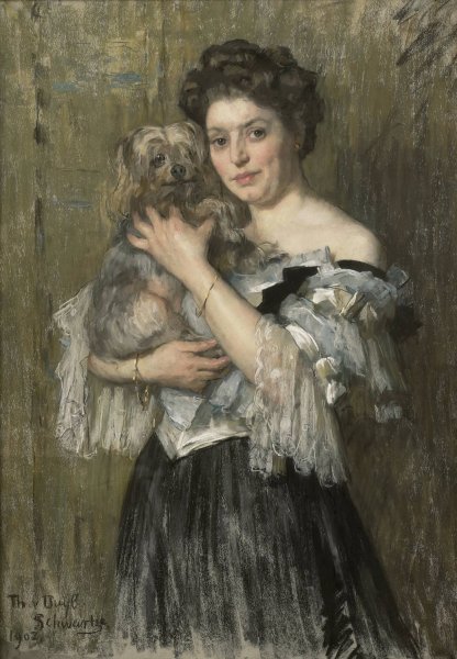 Mary Catherine Josephine Jordan  by Therese Schwartze - Hand-Painted Oil Painting Reproduction