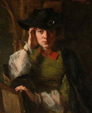 Portrait of Lizzy Ansingh by Therese Schwartze Oil Painting