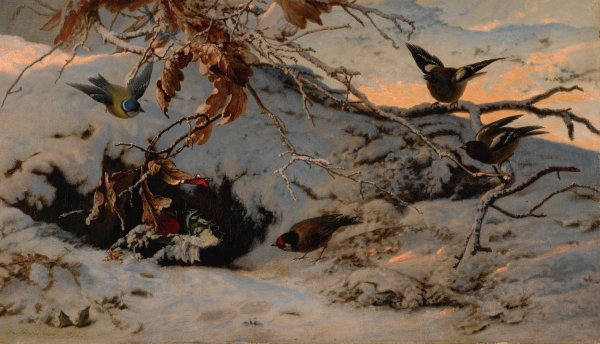 Winter  by Theude Gronland - Hand-Painted Oil Painting Reproduction