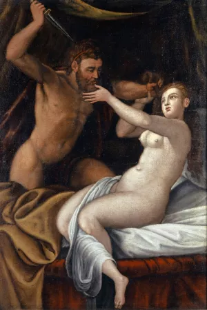 Tarquinius Threatening Lucrece by Thoman Weber Oil Painting