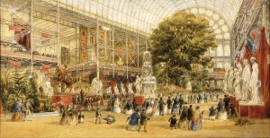 Queen Victoria opening the 1851 Universal Exhibition, at the Crystal Palace in London by Thomas Abel Prior Oil Painting