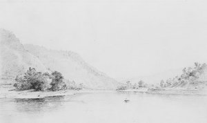Nanticoke, Pennsylvania The Susquehanna at Nanticoke by Thomas Addison Richards Oil Painting