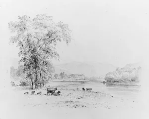 Susquehanna Below Nanticoke, Pennsylvania by Thomas Addison Richards - Oil Painting Reproduction