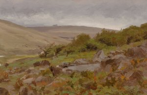 Landscape, possibly Wales by Thomas Allen, Jr. Oil Painting