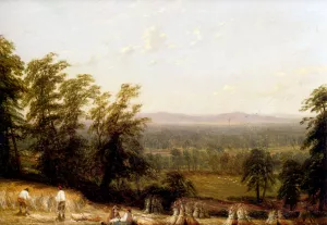 Near Barford, Warwickshire Oil painting by Thomas Baker Of Leamington