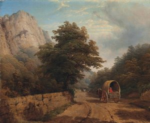 High Tor, Matlock, Derbyshire by Thomas Baker Oil Painting