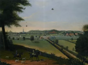 A Prospect of Trowse Hall Norwich painting by Thomas Bardwell