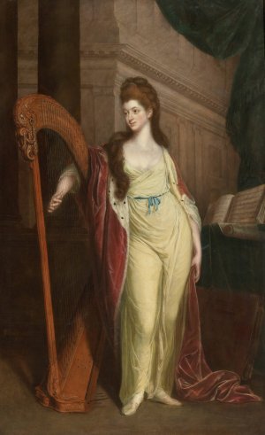 Portrait Of Elizabeth, Lady Craven by Thomas Beach Oil Painting