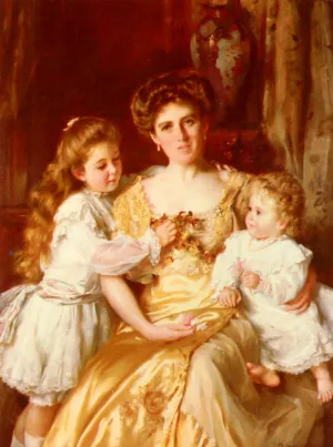 A Mother's Love by Thomas Benjamin Kennington - Oil Painting Reproduction