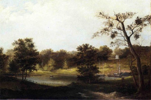 Main Product Photo of A Genteel Landscape Painting by Thomas Birch