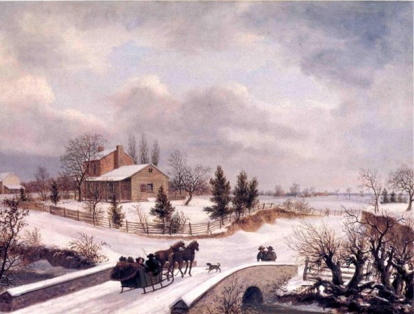 Main Product Photo of Pennsylvania Winter Scene Painting by Thomas Birch