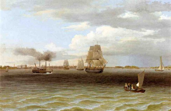 Main Product Photo of Philadelphia Harbor Painting by Thomas Birch