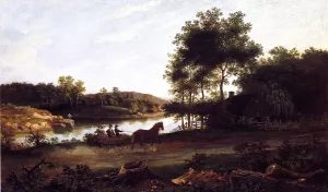 The Carriage Ride Home by Thomas Birch - Oil Painting Reproduction