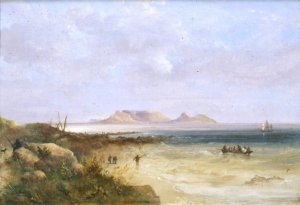 Table Bay by Thomas Bowler Oil Painting