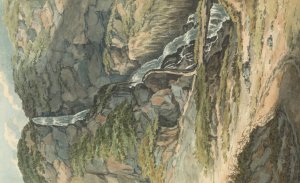 A Waterfall by Thomas Bradshaw Oil Painting