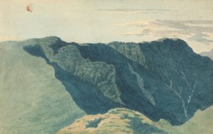 Mountainous Landscape Scene by Thomas Bradshaw Oil Painting