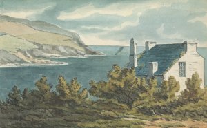 Rocky Coastal Scene by Thomas Bradshaw Oil Painting