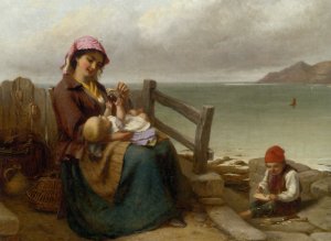 Mother and Child by the Seaside