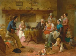 Relating the perils of a first long cruise Oil painting by Thomas Brooks