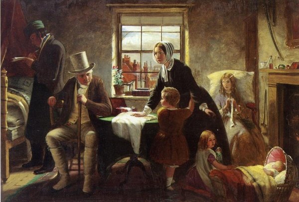 Relenting: The silence of pure innocence persuades, where speaking fails (The Winter's Tale) by Thomas Brooks - Hand-Painted Oil Painting Reproduction
