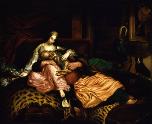 Interior Scene with Sultan and Concubine by Thomas Buchanan Read Oil Painting