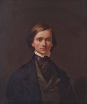 Thomas Buchanan Reed - Self Portrait by Thomas Buchanan Read Oil Painting