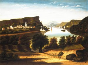 Lake George and the Village of Caldwell by Thomas Chambers Oil Painting