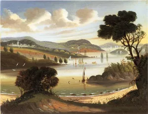 West Point on the Hudson River by Thomas Chambers - Oil Painting Reproduction
