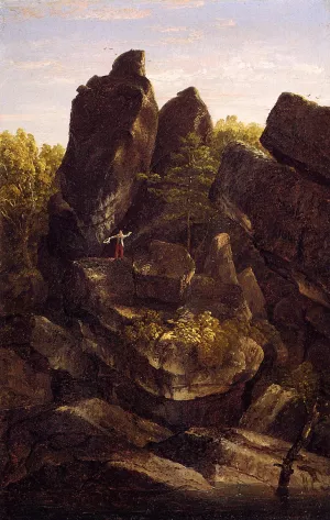 A Rocky Glen also known as In the Shawangunks by Thomas Cole - Oil Painting Reproduction