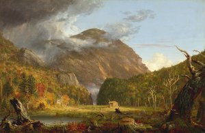 A View of the Mountain Pass Called the Notch of the White Mountains by Thomas Cole Oil Painting