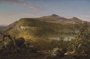A View of the Two Lakes and Mountain House, Catskill Mountains, Morning by Thomas Cole Oil Painting