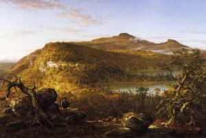 A View of the Two Lakes and Mountain House, Catskill Mountains, Morning Oil painting by Thomas Cole