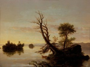 American Lake Scene by Thomas Cole Oil Painting