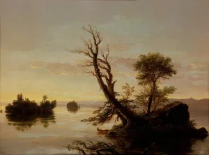 American Lake Scene by Thomas Cole Oil Painting