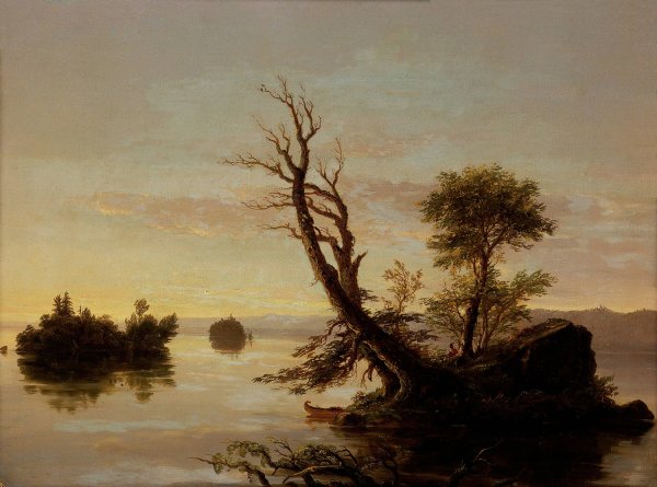 Main Product Photo of American Lake Scene  Painting by Thomas Cole