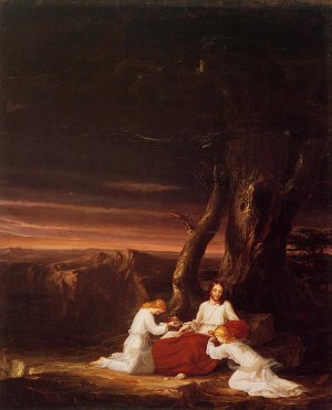 Angels Ministering to Christ in the Wilderness by Thomas Cole Oil Painting