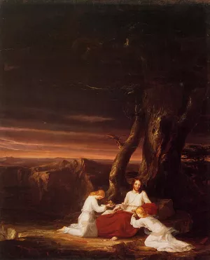 Angels Ministering to Christ in the Wilderness Oil painting by Thomas Cole